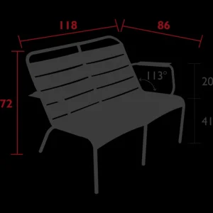 FERMOB Lounge | Fauteuils, Chaises Et Bancs<Fauteuil bas duo Luxembourg,