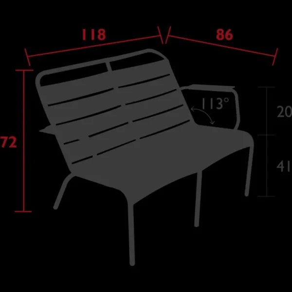 FERMOB Lounge | Fauteuils, Chaises Et Bancs<Fauteuil bas duo Luxembourg,