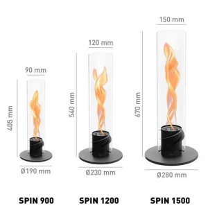 Höfats Bougies Décoratives<Feu de table 1500 Spin Noir,