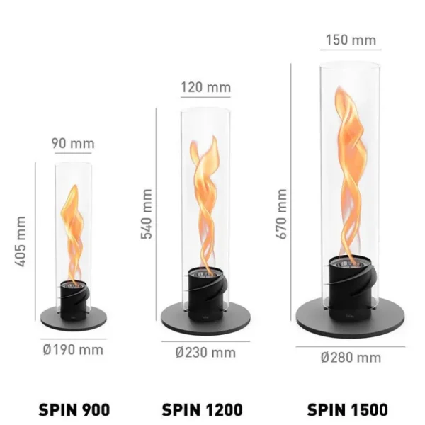 Höfats Bougies Décoratives<Feu de table 1500 Spin Noir,