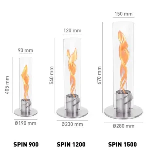 Höfats Bougies Décoratives<Feu de table 1500 Spin Silver,