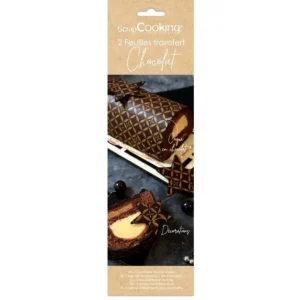 ScrapCooking Le Chocolat<2 feuilles transfert pour bûche motif Couture,