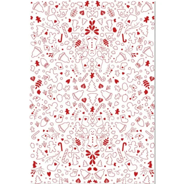 ScrapCooking Le Chocolat<2 feuilles transfert pour bûche motif Noël,