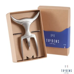 Tridens Couteaux Professionnels<Fourchette à découper avec socle en inox,