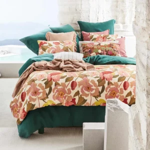 HAOMY TEXTILE Plaids Et Couvre-Lits<Housse d'Edredon Ibiza Olive, Haomy