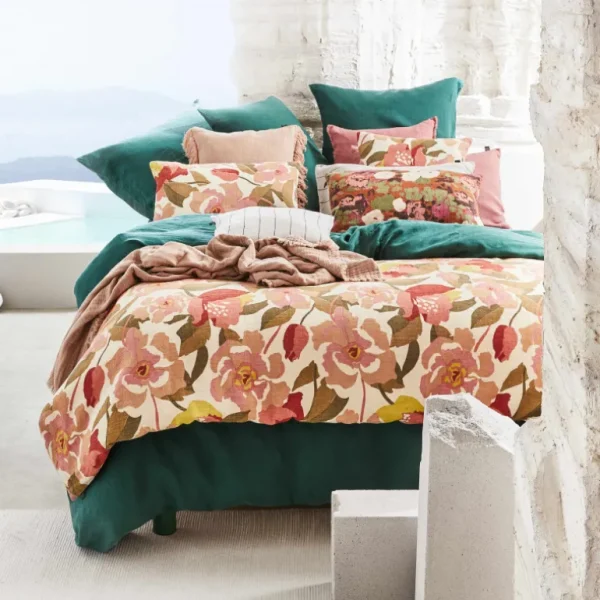 HAOMY TEXTILE Plaids Et Couvre-Lits<Housse d'Edredon Ibiza Olive, Haomy