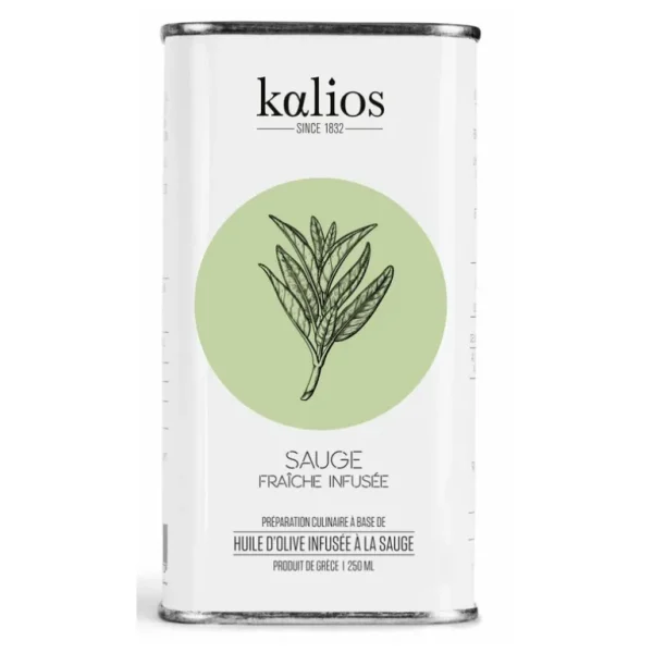Kalios Huile & Vinaigre<Huile d'Olive Infusée à la Sauge,