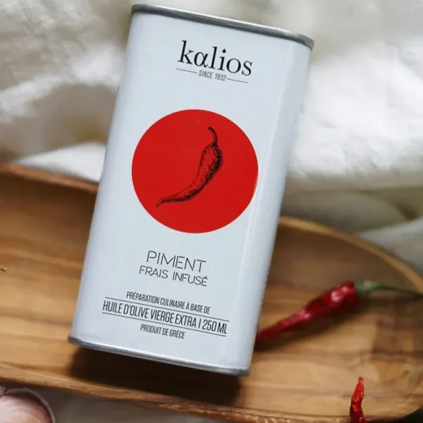 Kalios Huile & Vinaigre<Huile d'Olive infusée au Piment,