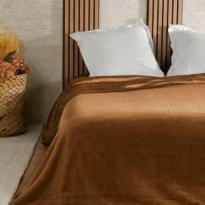 Linder Plaids Et Couvre-Lits<Jeté de lit Gaufré Marron,