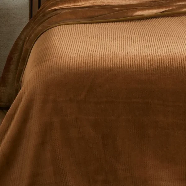 Linder Plaids Et Couvre-Lits<Jeté de lit Gaufré Marron,