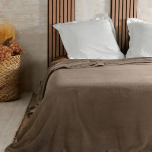 Linder Plaids Et Couvre-Lits<Jeté de lit Gaufré Taupe,