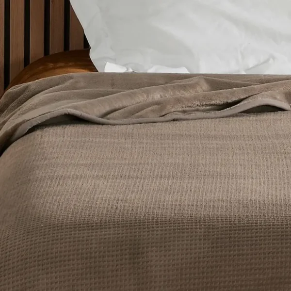 Linder Plaids Et Couvre-Lits<Jeté de lit Gaufré Taupe,