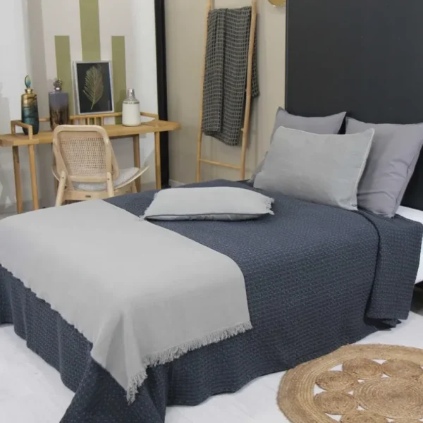 Sud Etoffe Plaids Et Couvre-Lits<Jeté de lit Grand Hotel Anthracite,
