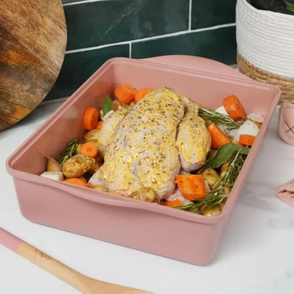 COOKUT Marmites Et Plats À Four<L'Incroyable Plat au Four ajustable Rose Guimauve,