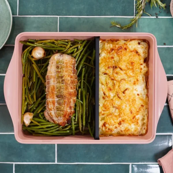 COOKUT Marmites Et Plats À Four<L'Incroyable Plat au Four ajustable Rose Guimauve,