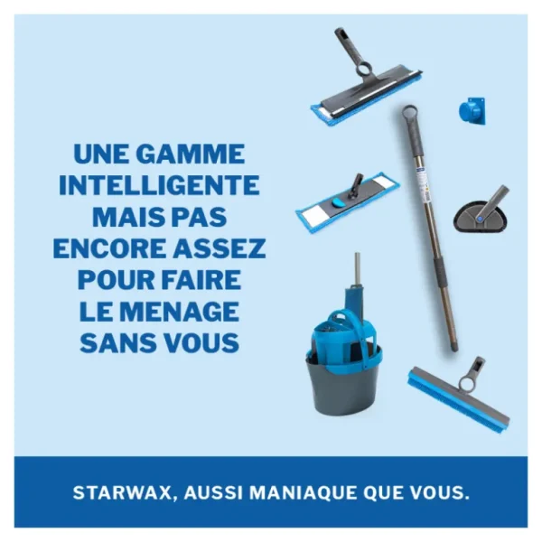STARWAX Brosserie<Manche télescopique 160cm Clic Système,