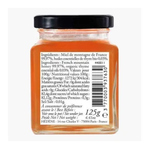 Hédène Paris Les Tartinables<Miel Montagne aux Huiles Essentielles de Thym 125 g, Hédène