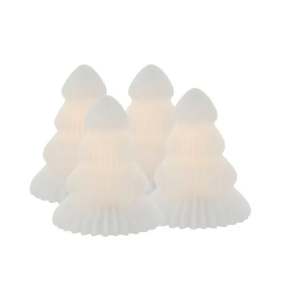 Sirius Bougies Décoratives<4 mini sapins lumineux collection Claire,