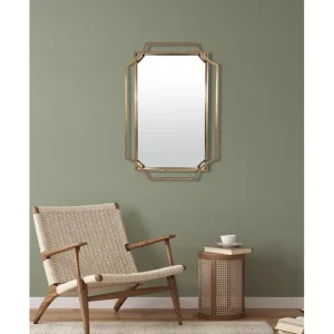 EMDE Miroirs Et Trumeaux<Miroir Art Déco métal doré 60 x 90 cm, Emdé