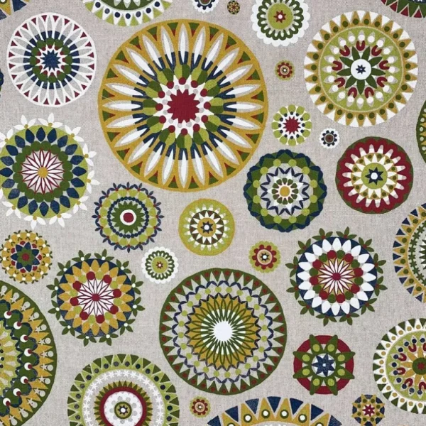 Sud Etoffe Nappes<Nappe enduite Mandala Emeraude,