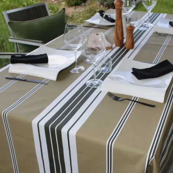 Sud Etoffe Nappes<Nappe enduite St Malo Bronze,