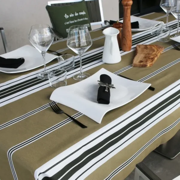 Sud Etoffe Nappes<Nappe enduite St Malo Bronze,