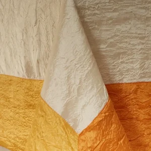José Houel Nappes<Nappe Taffetas froissé Ambiance Ivoire,
