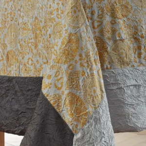 José Houel Nappes<Nappe Taffetas Froissé Cashemire Gris,