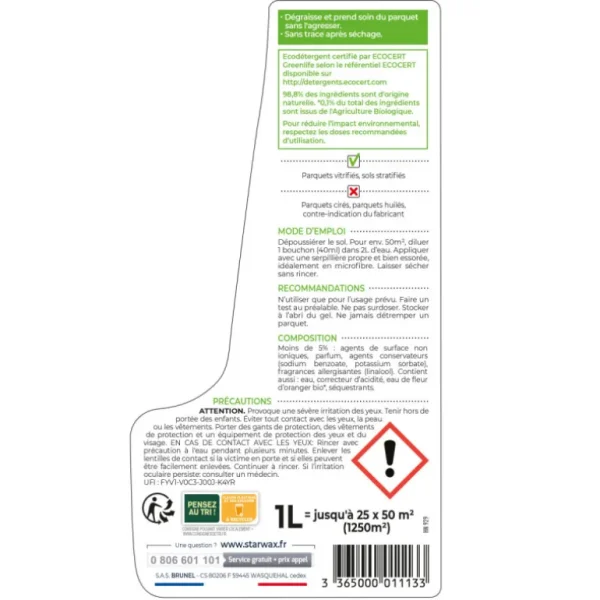 STARWAX Écologiques | Sols<Nettoyant concentré pour parquets et sols stratifiés Soluvert,