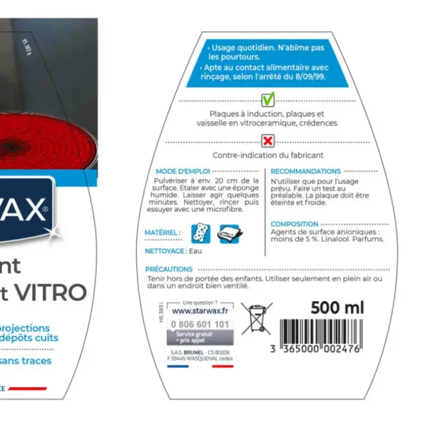 STARWAX Cuisine<Nettoyant Vitrocéramique et induction