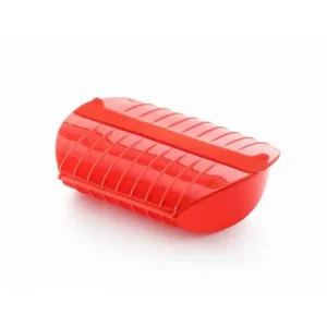 LÉKUÉ Cuit Vapeur<Papillote silicone avec filtre 3-4 personnes rouge, Lékué