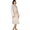 SENSEI Peignoirs<Peignoir col châle velours Chevron Sable,