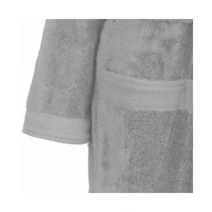 SENSEI Peignoirs<Peignoir de bain mixte col châle Gris Perle Sensoft,