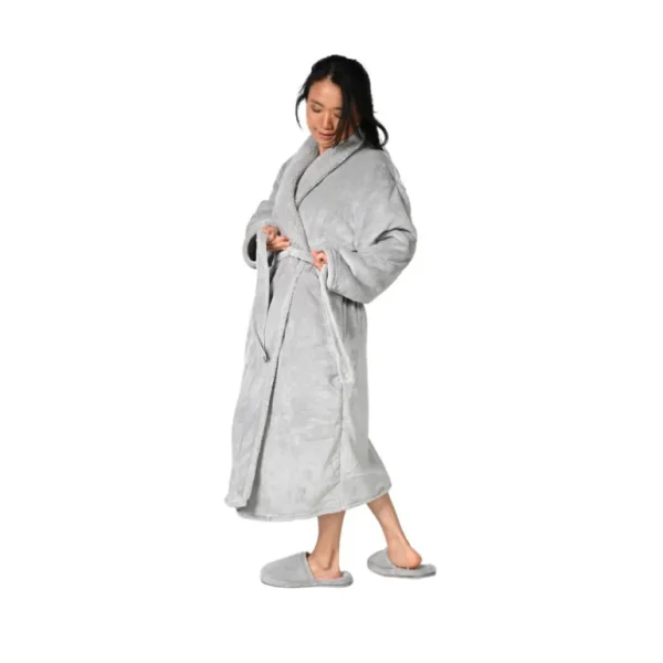 SENSEI Peignoirs<Peignoir mixte Polaire Bolsta Gris Cendré,