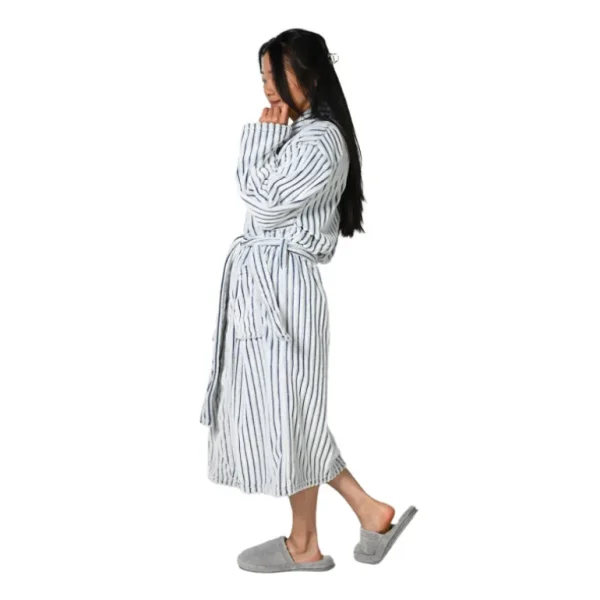 SENSEI Peignoirs<Peignoir polaire côtelé Kash Denim,