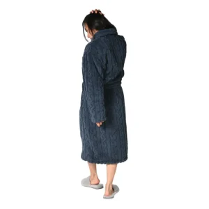 SENSEI Peignoirs<Peignoir polaire Warm Wool Bleu Nuit,