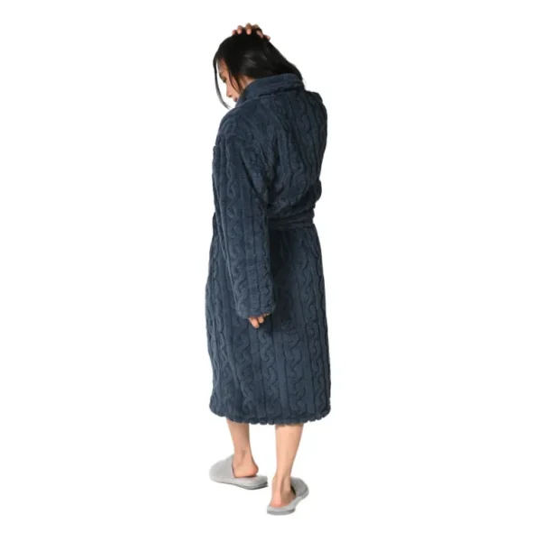 SENSEI Peignoirs<Peignoir polaire Warm Wool Bleu Nuit,