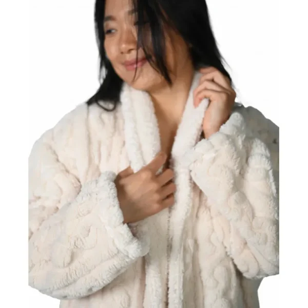 SENSEI Peignoirs<Peignoir polaire Warm Wool Ecru,