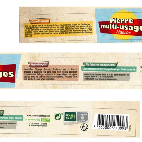 STARWAX Écologiques<Pierre blanche Multi-usages, Fabulous