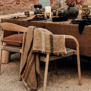 HAOMY TEXTILE Plaids Et Couvre-Lits<Plaid en Lin Malibu Daim, Haomy