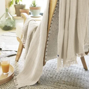 L'effet papillon Plaids Et Couvre-Lits<Plaid Gaïa en gaze de coton,