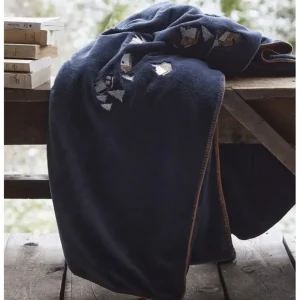 Sylvie Thiriez Plaids Et Couvre-Lits<Plaid Polaire Brodé Au Cœur de La Vallée Pierre Bleue,