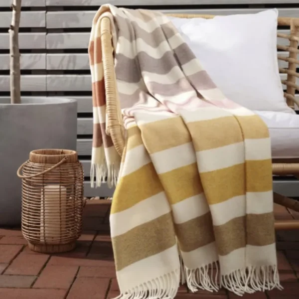 Biederlack Plaids Et Couvre-Lits<Plaid Streifen Terra 130 x 170 cm,