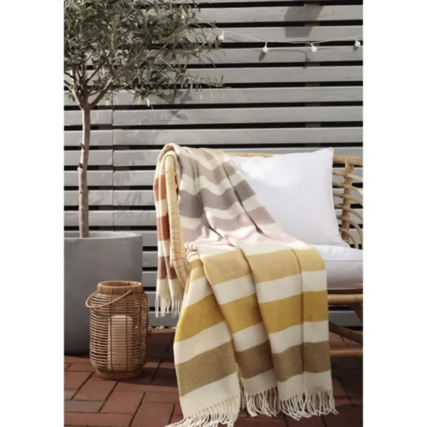 Biederlack Plaids Et Couvre-Lits<Plaid Streifen Terra 130 x 170 cm,