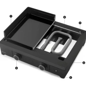 FORGE ADOUR Planchas Et Accessoires<Plancha Modern Gaz 60 Acier Noir,