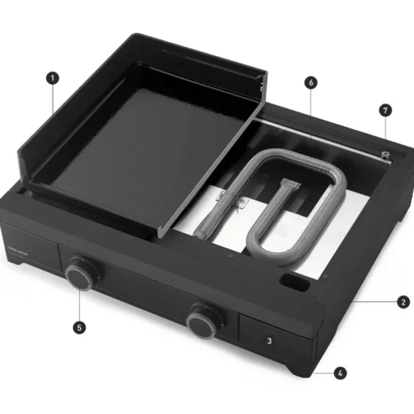 FORGE ADOUR Planchas Et Accessoires<Plancha Modern Gaz 60 Acier Noir,