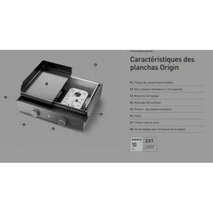 FORGE ADOUR Planchas Et Accessoires<Plancha Origin Gaz 45 Acier,
