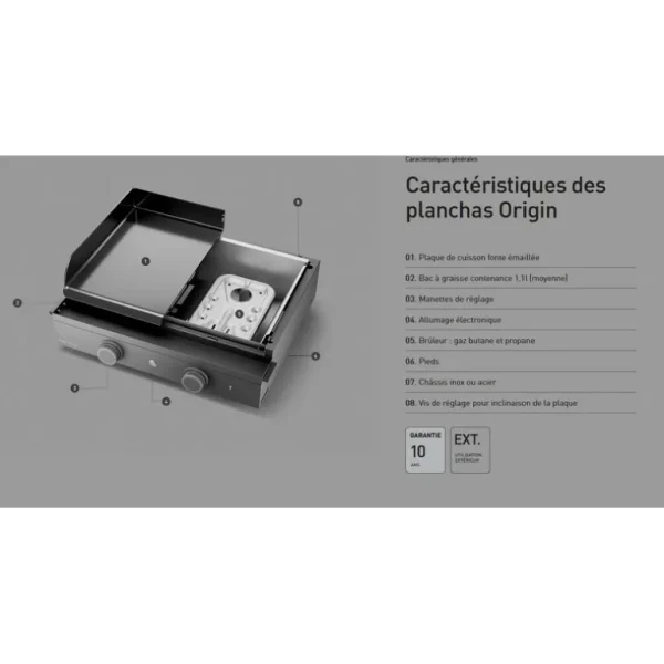 FORGE ADOUR Planchas Et Accessoires<Plancha Origin Gaz 45 Acier,