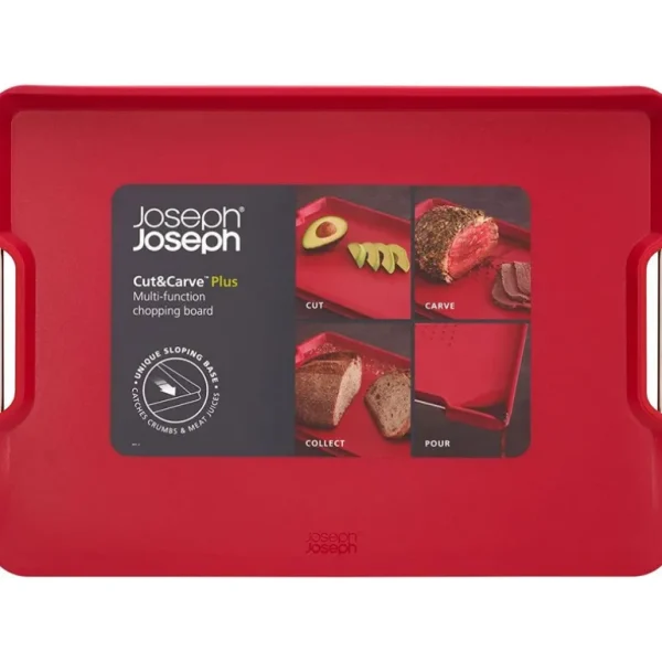 JOSEPH JOSEPH Planches En Polyéthylène<Planche à découper Rouge Cut&Carve™ Plus,