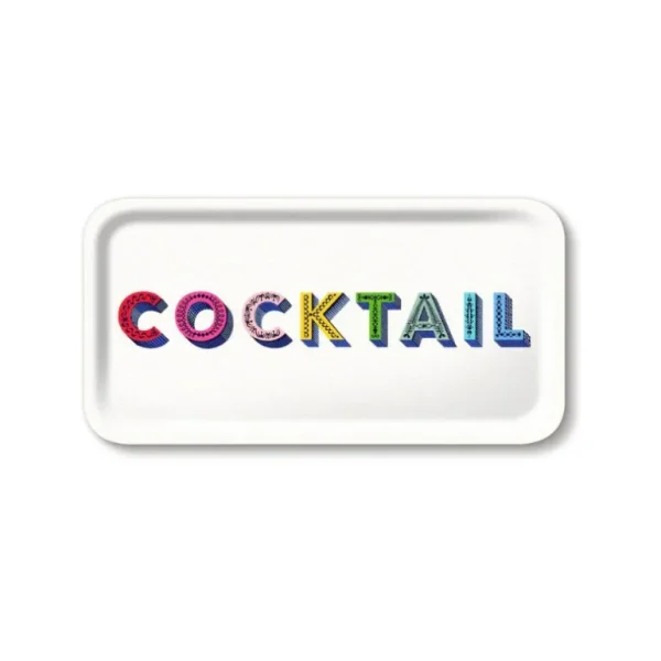 Jamida Les Plateaux<Plateau apéritif rectangulaire "Cocktail" multicolore,